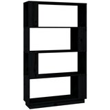 Ormarić za knjige / pregrada crni 80x25x132 cm od borovine | Eponuda.ba