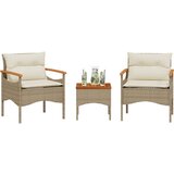 vidaXL 3-dijelni set vrtnih sofa od poliratana s jastucima bež | shoptok.hr
