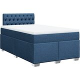  Krevet s oprugama i madracem plavi 120 x 200 cm od tkanine | shoptok.hr