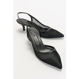 LuviShoes Hazy Black Women's Heeled Shoes Cene