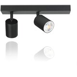 Nettlife 2 žarnici, max. 25 W GU10 LED stropna svetilka, črna, moderna svetilka za hodnik, vrtljiva za 350°, industrijska stenska svetilka, (22116849) | Shoptok.si