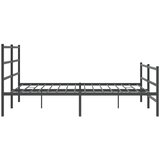 Metalni okvir kreveta s uzglavljem i podnožjem crni 183x213 cm | shoptok.hr