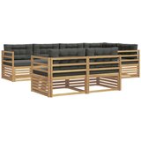 vidaXL Zunanja garnitura za sedenje 7 pcs Bela in antracit Poliester, (5000282707) | Shoptok.si