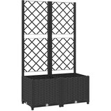  Vrtna žardinjera s rešetkom crna 80x40x136 cm PP | shoptok.hr