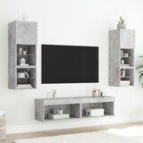 TV ormarići s LED svjetlima 2 kom boja betona 60x30x30 cm | Eponuda.com