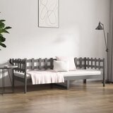  Dnevni ležaj sivi 90 x 200 cm od masivne borovine | shoptok.hr