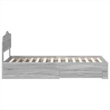  Okvir za krevet Siva Sonoma 90 x 190 cm Konstruirano drvo | shoptok.hr