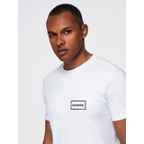 Ombre Men's REGULAR cut printed knit shirt - white Cene