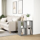 Sobna pregrada / regal za knjige sivi 69,5x29x69,5 cm drveni | Eponuda.ba