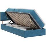 Krevet s od storage s uzglavljem Tamno plava 90 x 200 cm Baršun | shoptok.hr