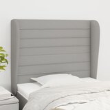  Uzglavlje s ušima svjetlosivo 103x23x118/128 cm od tkanine | shoptok.hr