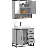 Maison Chic Kopalniški sestavi - Kopalniško pohištvo 2 kosa siva sonoma inženirski les, (21787706) | Shoptok.si