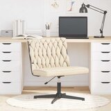Maison Chic Vrtljiv pisarniški stol - računalniški stol krem blago, (21784478) | Shoptok.si