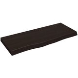 Maison Chic Stenska polica - Viseča Polica temno rjava 100x40x(2-6) cm trdna hrastovina, (21784874) | Shoptok.si