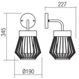  Redo 9843 - Spoljna zidna lampa TITTI 1xE27/42W/230V IP44 antracit | Eponuda.com