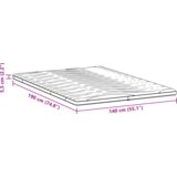  Jastučići za madrace Bijelo 140 x 190 cm Poliester bez ljepila | shoptok.hr