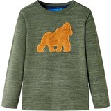 Dječja majica dugih rukava kaki prošarana 140 | shoptok.hr