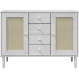  Komoda SENJA bijela izgled ratana 112x40x80 cm masivna borovina | shoptok.hr