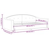  Dnevni krevet krem 100 x 200 cm od tkanine | shoptok.hr