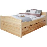 MID.YOU Postelja S Predalom Leni, 140x200, Bor, Masivno | Shoptok.si