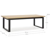 Marckeric Jedilna miza z mizno ploščo v hrastovem dekorju 100x220 cm Rina – | Shoptok.si