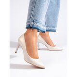 SERGIO LEONE Classic women's pumps white Cene