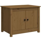 Maison Chic Klubska mizica - kavna mizica - Nizka mizica medeno rjava 71x49x55 cm trdna borovina, (21753776) Cene