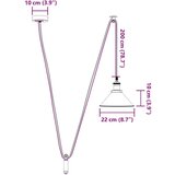 vidaXL Visilica podesiva po visini E27 sjajno siva Ø 22 cm metal | shoptok.hr