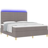  vzmetnica s škatlo in vzmetnico & LED Taupe 180x200 cm Tkanina, (22156530) | Shoptok.si
