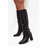 Boto Women's Insulated Heeled Boots with Buckle Black Fionelle | shoptok.hr