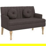  Klop z blazinami temno rjava 113x64,5x75,5 cm blago, (20955150) | Shoptok.si