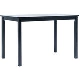 vidaXL Blagovaonski stol crni 114x71x75 cm od masivnog drva kaučukovca Cijene