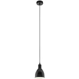 Eglo viseča svetilka priddy (60 w, premer: 15 cm, višina: 110 cm, E27, črna)