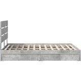  Postelja s shranjevanjem z vzglavjem Betonsko siva 150 x 200 cm, (5000106370) | Shoptok.si