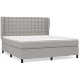  Box spring postelja z vzmetnico svetlo siva 180x200 cm blago, (20788879) | Shoptok.si