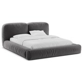 Micadoni Sivi tapecirani bračni krevet s prostorom za odlaganje s podnicom 200x200 cm Martina – | shoptok.hr