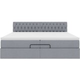 vidaXL Otomanski posteljni okvir z vzmetnico svetlo siv 200x200 cm | Shoptok.si