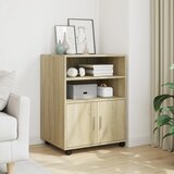 vidaXL Pomični ormarić boja hrasta sonome 60x48x81cm konstruirano drvo | shoptok.hr