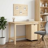  Set ormara za radne stolove 2 kom. Smeđa Masivna borovina | shoptok.hr