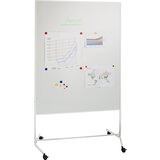 eurokraft basic premična stena za moderiranje, bela tabla, šxv 1200 x 1500 mm, bele barve | Shoptok.si