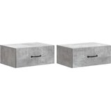  Stenski nočni omarici 2 pcs Betonsko siva 49 x 34,5 x 20 cm, (5000209421) | Shoptok.si