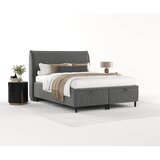 Maison de Rêve Sivi tapecirani bračni krevet s prostorom za odlaganje 200x200 cm Pearl – | shoptok.hr