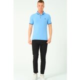 Dewberry T8586 MEN'S POLO NECK T-SHIRT-LIGHT BLUE-2 | Shoptok.si