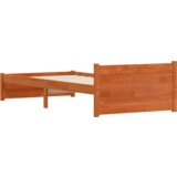  Konstrukcija postelje Voščeno rjava 100 x 200 cm Trdna borovina | Shoptok.si