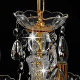  Luster s kristalnim perlama zlatni okrugli 5 x E14 | shoptok.hr