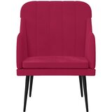  Fotelja crvena boja vina 63 x 76 x 80 cm baršunasta | shoptok.hr