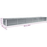  Povišena vrtna gredica od pocinčanog čelika 480x80x45 cm siva | shoptok.hr