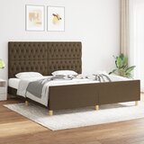  Okvir za krevet bez madraca tamnosmeđi 180x200 cm od tkanine | shoptok.hr