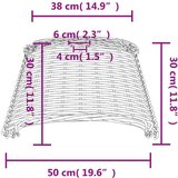  Sjenilo za stropnu svjetiljku smeđe Ø50x30 cm od pruća | shoptok.hr