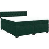  Krevet s oprugama i madracem tamnozeleni 200x200 cm baršunasti | shoptok.hr